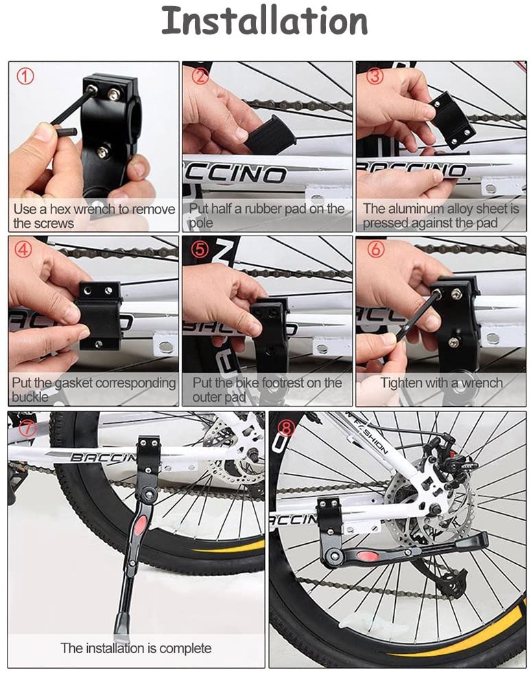 Adjustable Bicycle Kickstand – Heavy Duty Aluminum Alloy Side Stand