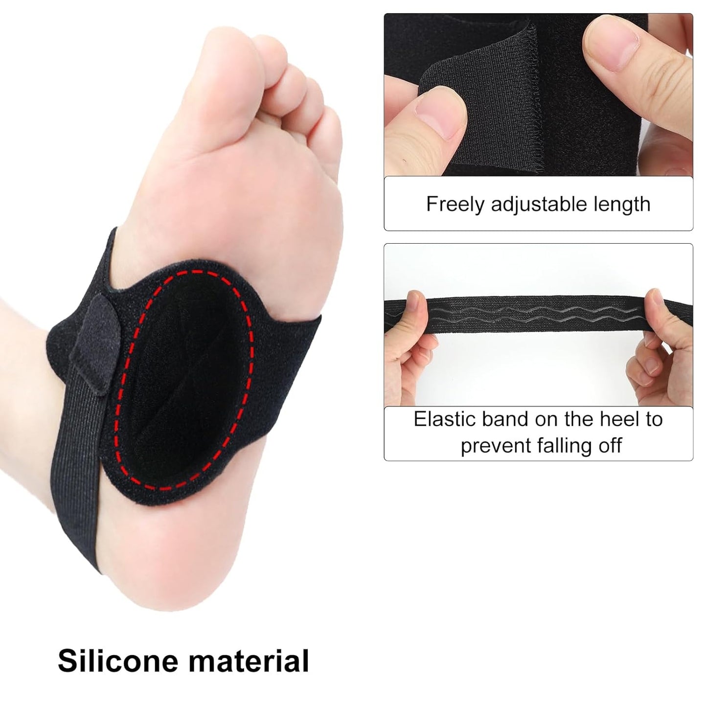 Professional Arch Support Braces | No-Slip Heel Strap Design for Flat Feet & High Arch Relief