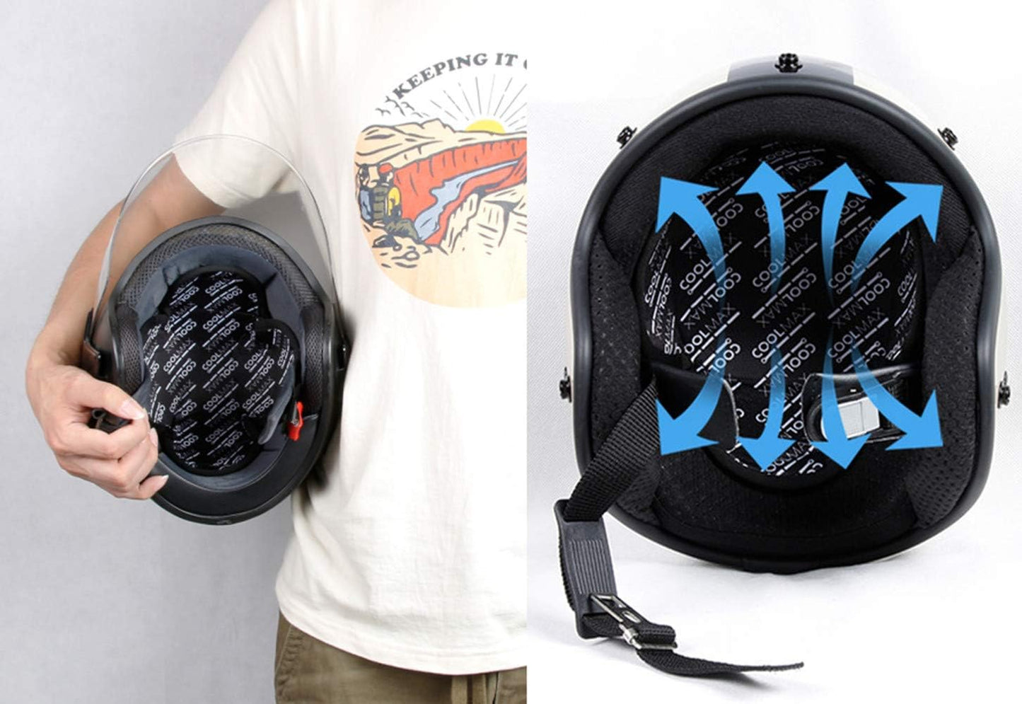 Coolmax Helmet Liner – Moisture-Wicking Breathable Padding