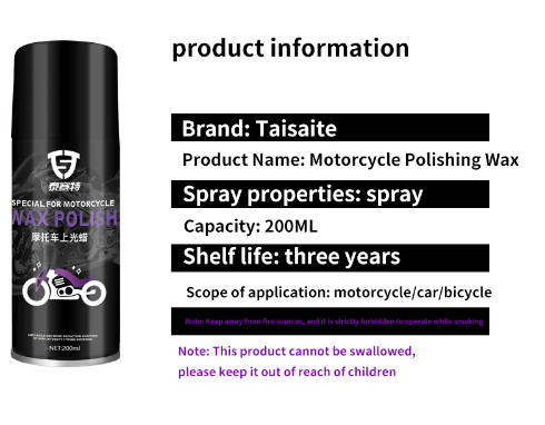 200ml Motorcycle Wax & Polish - Glossy Motorbike Shine & Plastic Restorer