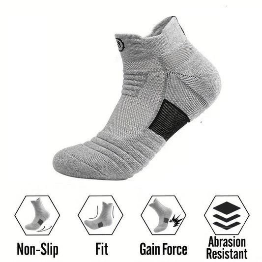 5 Pairs Elite Performance Sport Socks – Breathable Cushioned Athletic Socks for Running, Gym & Team Sports