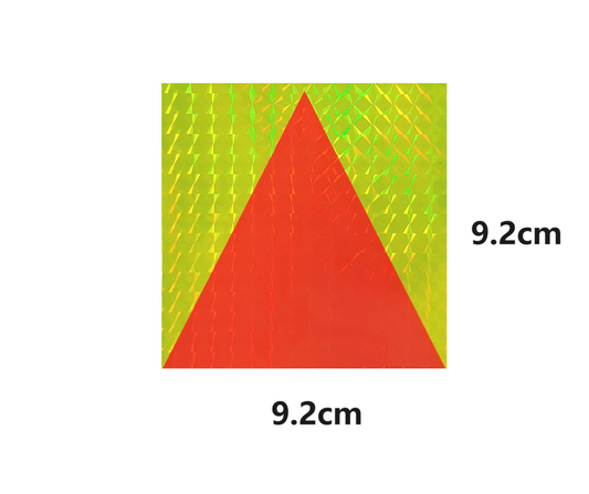 2 Pcs Reflective P-Plate Motorcycle Stickers – High-Visibility Adhesive Probation Plates for Class 2B (9.2cm x 9.2cm)