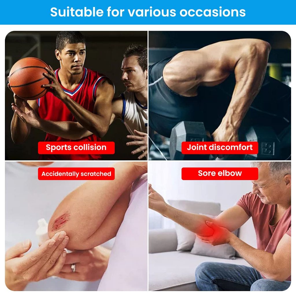 Adjustable Elbow Support Sleeve with Dual Spring Stabilizers – Breathable Compression Arm Wrap for Sports & Active Lifestyle