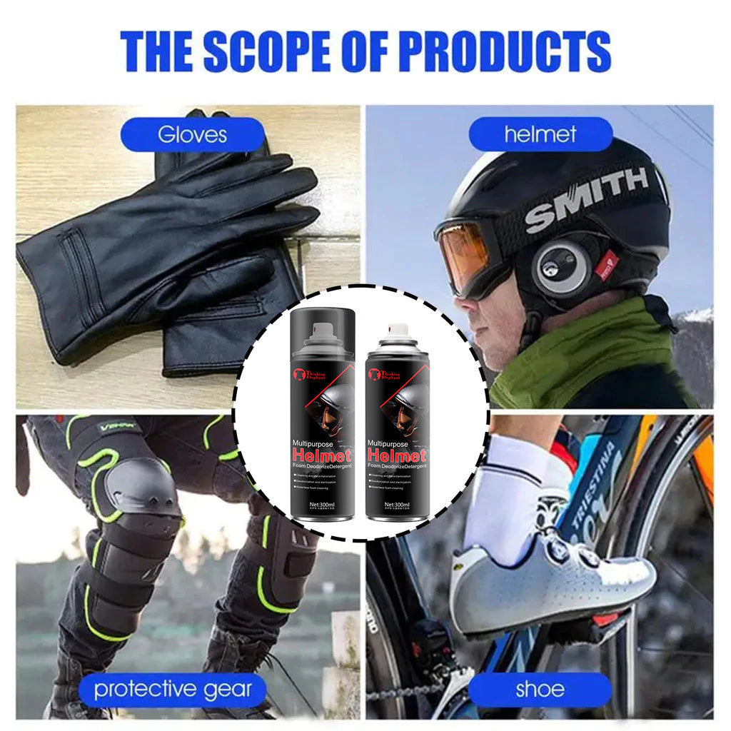 Thinking Elephant 300ml Helmet Cleaner & Disinfecting Foam – Waterless Gear Spray for Helmets, Gloves, Suits & Shoes
