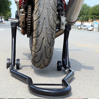 Heavy-Duty Motorcycle Paddock Stand – The "No-Wobble" Wheel Lift