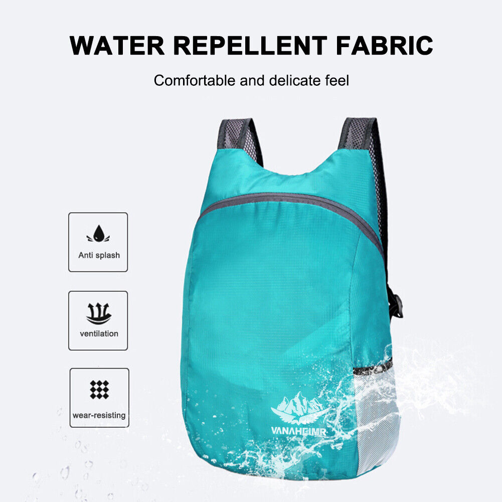 20L Ultralight Foldable Backpack – Packable Waterproof Nylon Daypack for Hiking & Travel