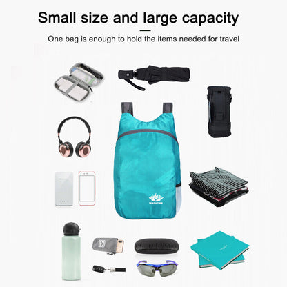 20L Ultralight Foldable Backpack – Packable Waterproof Nylon Daypack for Hiking & Travel
