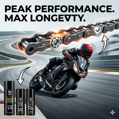 Professional Motorcycle Chain Maintenance Trio – Heavy-Duty Drivetrain Care System