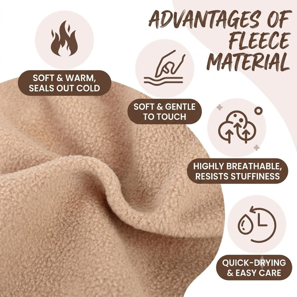 Ultra-Warm Polar Fleece Winter Beanie Hat - Breathable, Soft & Stretchy Cap