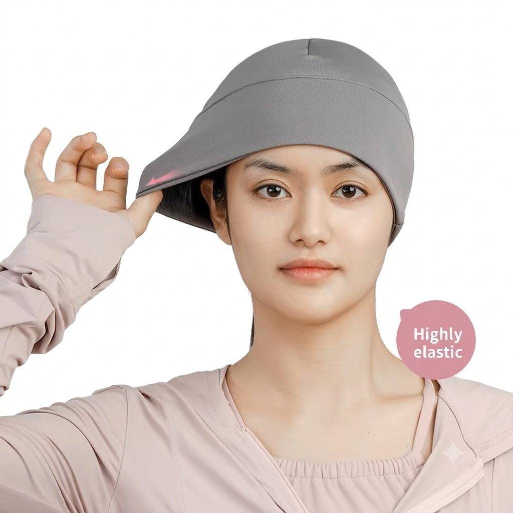 Skull Cap with Ponytail Hole Braid Hole Head Cap Winter Running Beanie Hat Cold Weather Sports