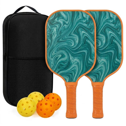 Premium Fiberglass Pickleball Beginner Set – 2x Paddles, 4x Outdoor Balls & Heavy-Duty Carry Bag