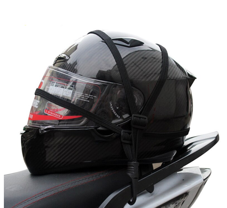 High-Elasticity Motorcycle Helmet Bungee Cord – Adjustable Luggage Rope with S-Hooks (60cm/90cm) | Secure Helmets, Raincoats & Gear