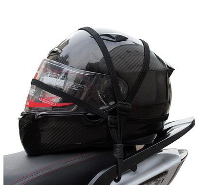 High-Elasticity Motorcycle Helmet Bungee Cord – Adjustable Luggage Rope with S-Hooks (60cm/90cm) | Secure Helmets, Raincoats & Gear