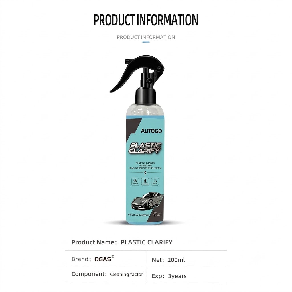120ML Plastic Clarify For Car Plastic Restorer Auto Plastics Clarify for Interiors Cleaner