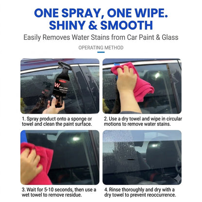 Water Stain Remover Water Stain Remover (300ml) – Powerful Auto Glass & Car Paint Cleaner with Free Microfiber Towel0ml)  Car Paint & Auto Glass Cleaner