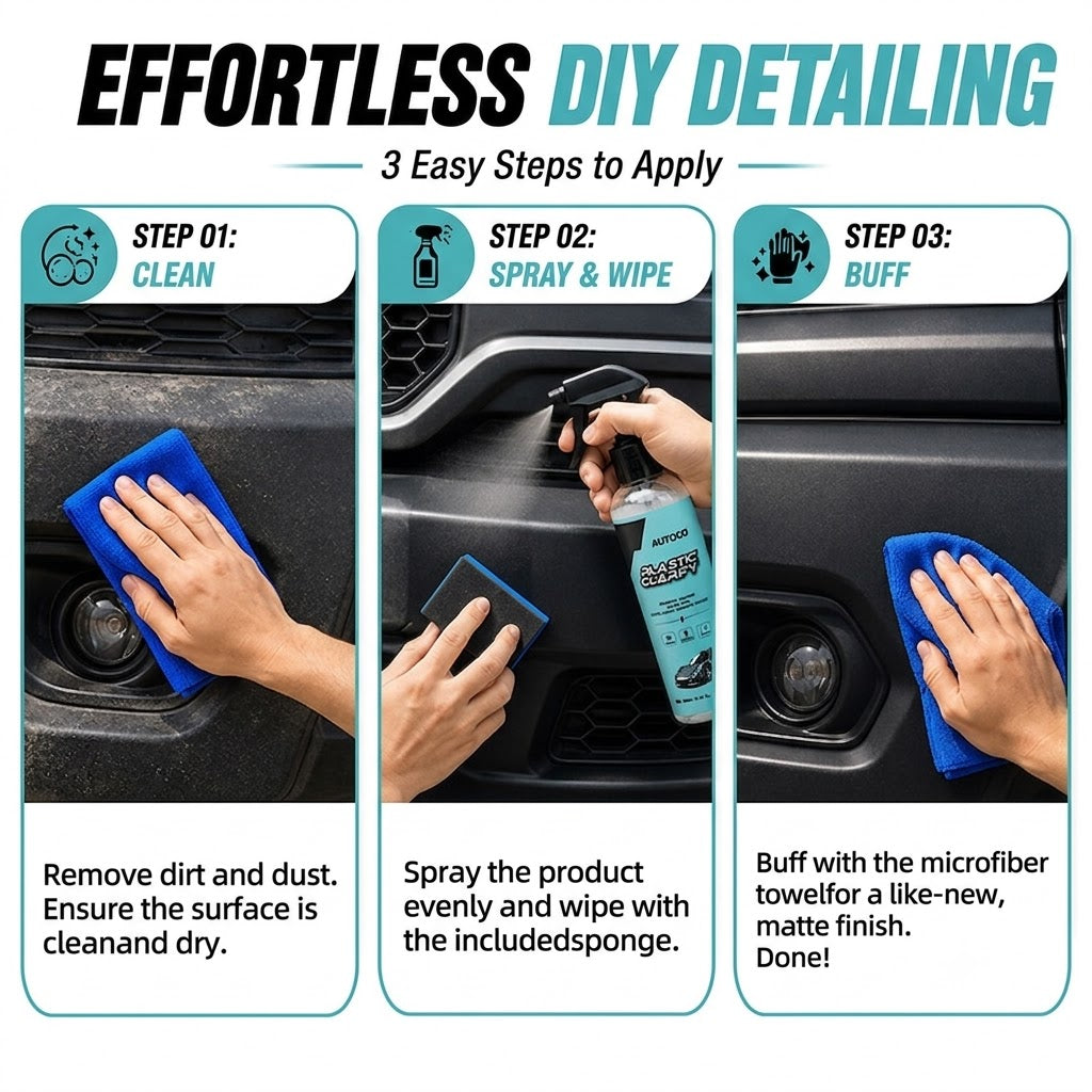 120ML Plastic Clarify For Car Plastic Restorer Auto Plastics Clarify for Interiors Cleaner