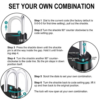 Small Size Portable Lock Luggage Locker Lock Premium Zinc Alloy Combination Padlock