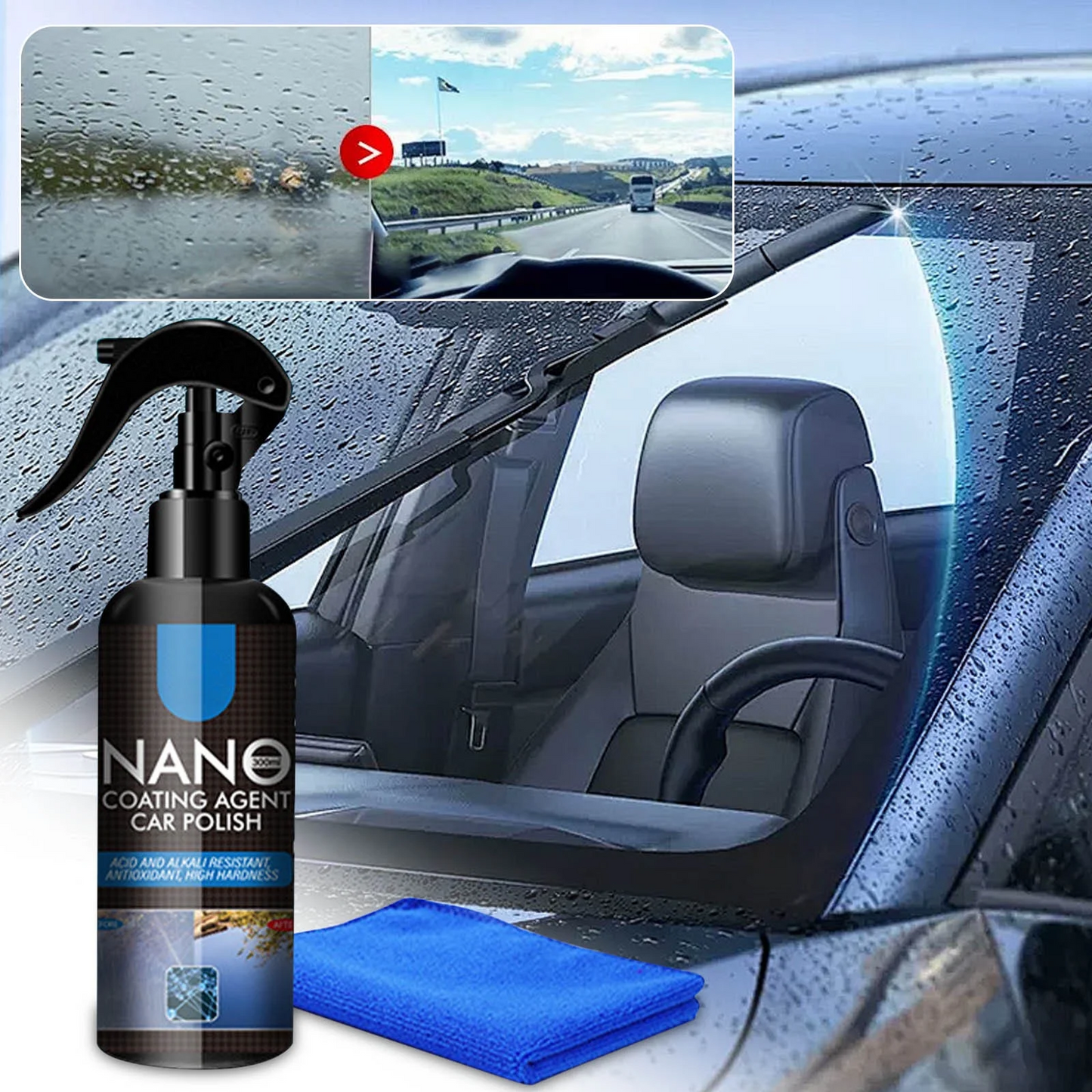 OGAS Ceramic Car Coating Spray – High Protection Quick Detailing Polish & Nano Shield (300ml)