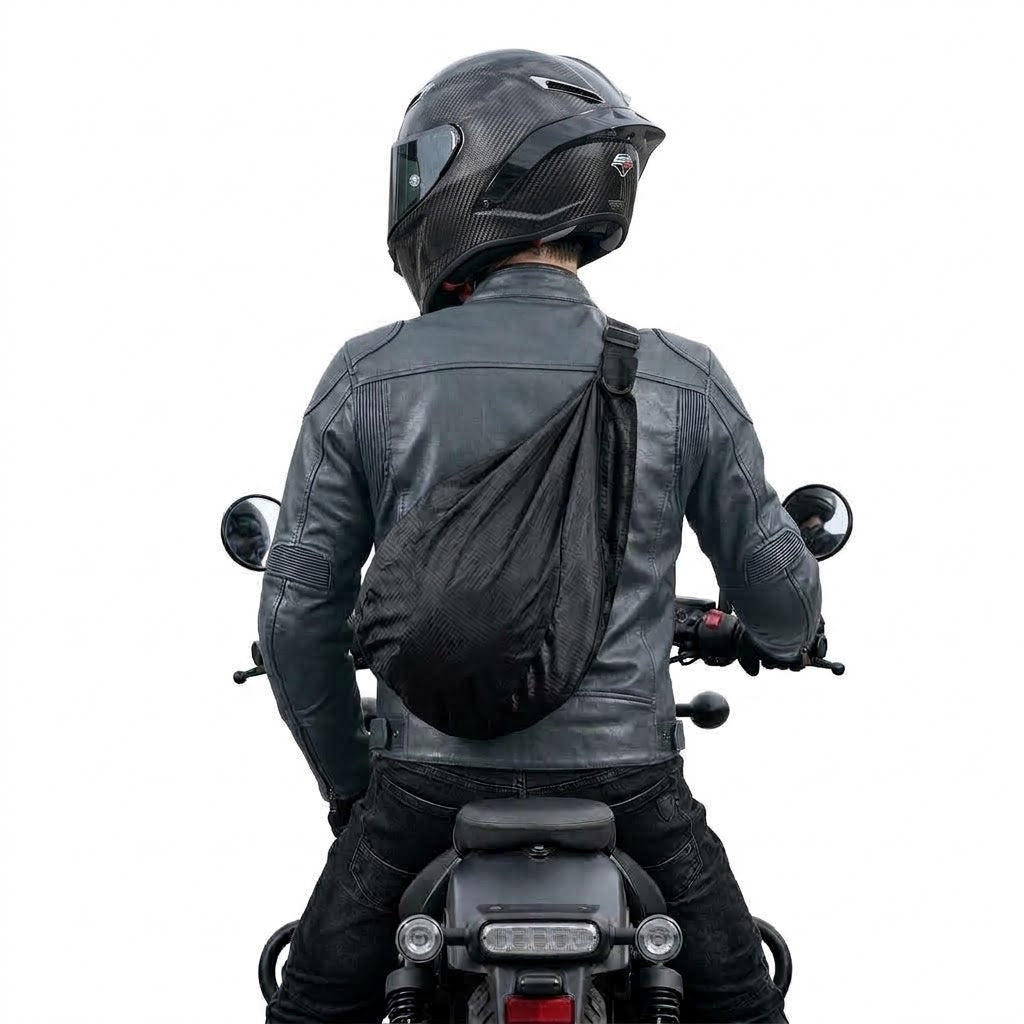 T2P Motorcycle Helmet Sling Bag 15L Large Capacity Reflective Riding Backpack