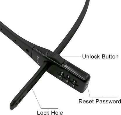 Multi-Use Zip Tie Cable Lock – Heavy-Duty 3-Digit Combination Security Tie (55cm)