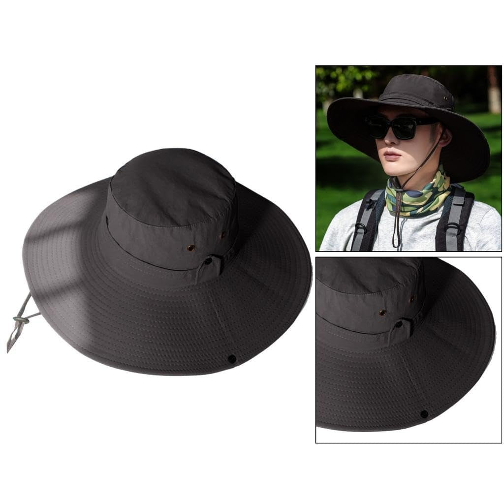 12cm Wide Brim Bucket Hat Sunscreen Holidays Hiking Outdoor Sports Cycling Fishing