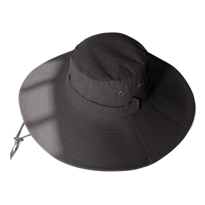 12cm Wide Brim Bucket Hat Sunscreen Holidays Hiking Outdoor Sports Cycling Fishing