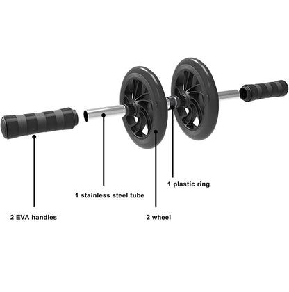 Heavy-Duty Abs Roller Wheel with Bonus Non-Slip Knee Mat | Core & Abdominal Workout Equipment