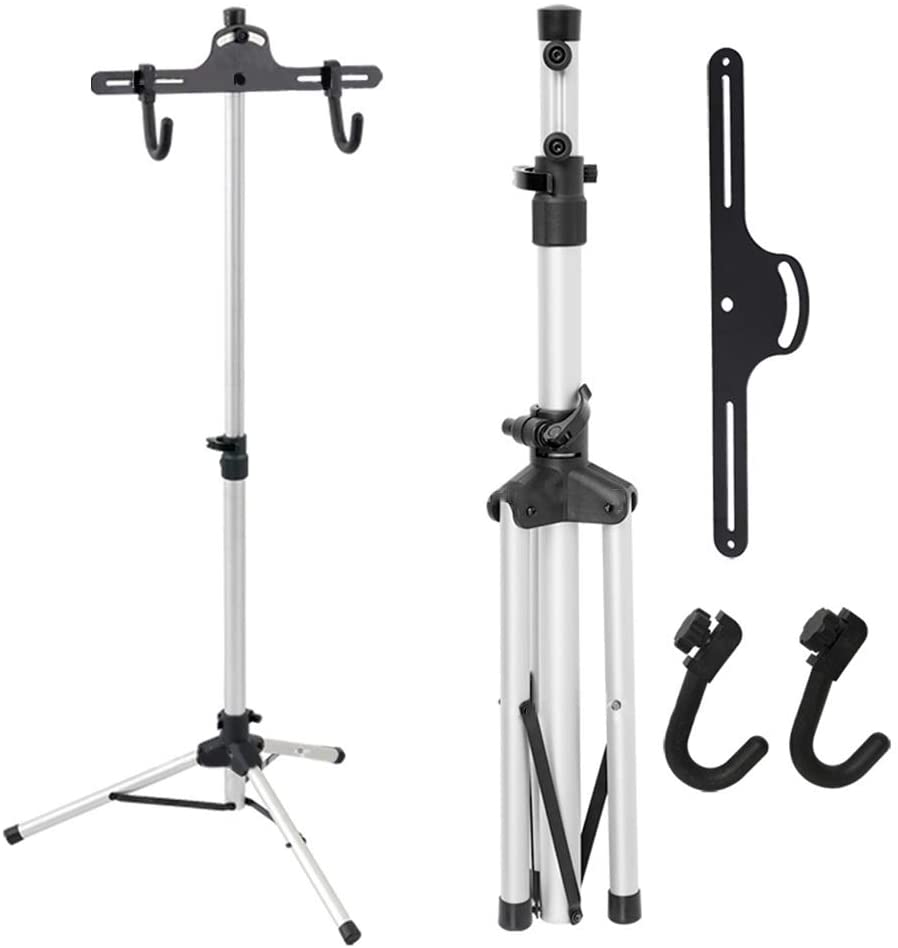 Pro-Light Adjustable Bicycle Repair Stand – 30kg Capacity Portable Maintenance & Cleaning Tripod