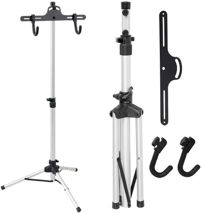 Pro-Light Adjustable Bicycle Repair Stand – 30kg Capacity Portable Maintenance & Cleaning Tripod
