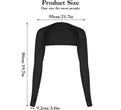 Anti-UV Cooling Shawl Arm Sleeves – 360° Sun Protection Shrug with Finger Holes