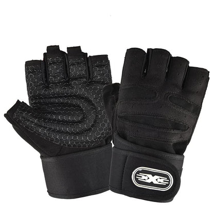 Pro-Grip Weightlifting Gym Gloves – Heavy-Duty Wrist Support & 3mm Padded Palm Protection