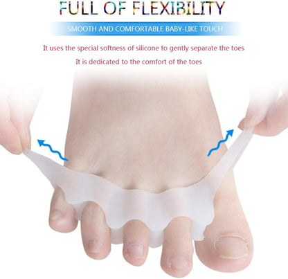 5-Toe Silicone Separator Pads – Orthopedic Bunion Corrector & Overlapping Toe Pain Relief