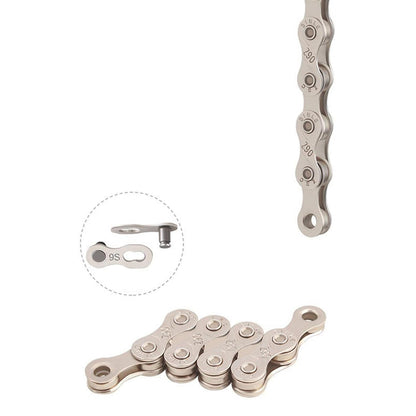 TOOPRE Silver Plated Bicycle Chain 6-12 Speed Rust-Resistant Bike Chain