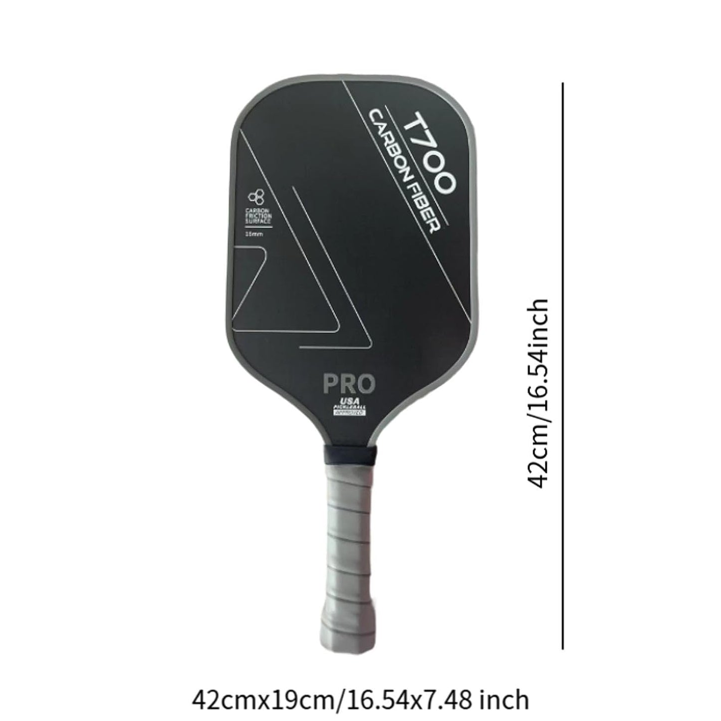 T700 Pro Carbon Fiber Pickleball Paddle – 250g Professional Grade Frosted Surface Racquet