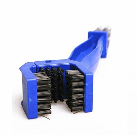 3-Sided Motorcycle & Bicycle Chain Brush - Heavy Duty Sprocket & Gear Cleaner
