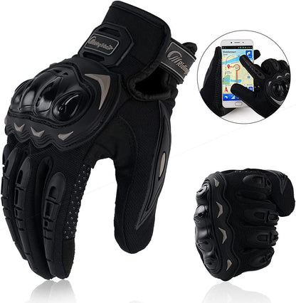 Cool & Protected Motorcycle Gloves – Touchscreen Ready