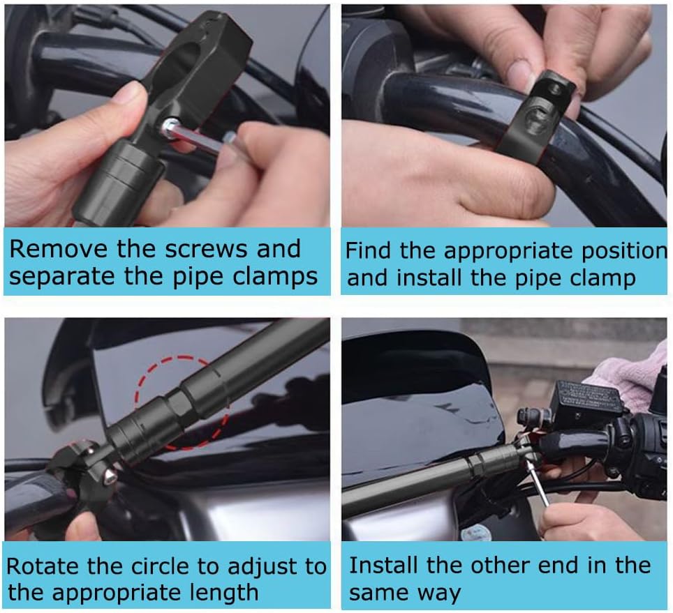 Adjustable Motorcycle Cross Bar – 22mm Aluminum Alloy
