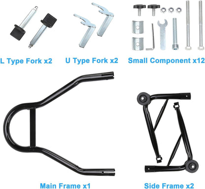 Heavy-Duty Motorcycle Paddock Stand – The "No-Wobble" Wheel Lift