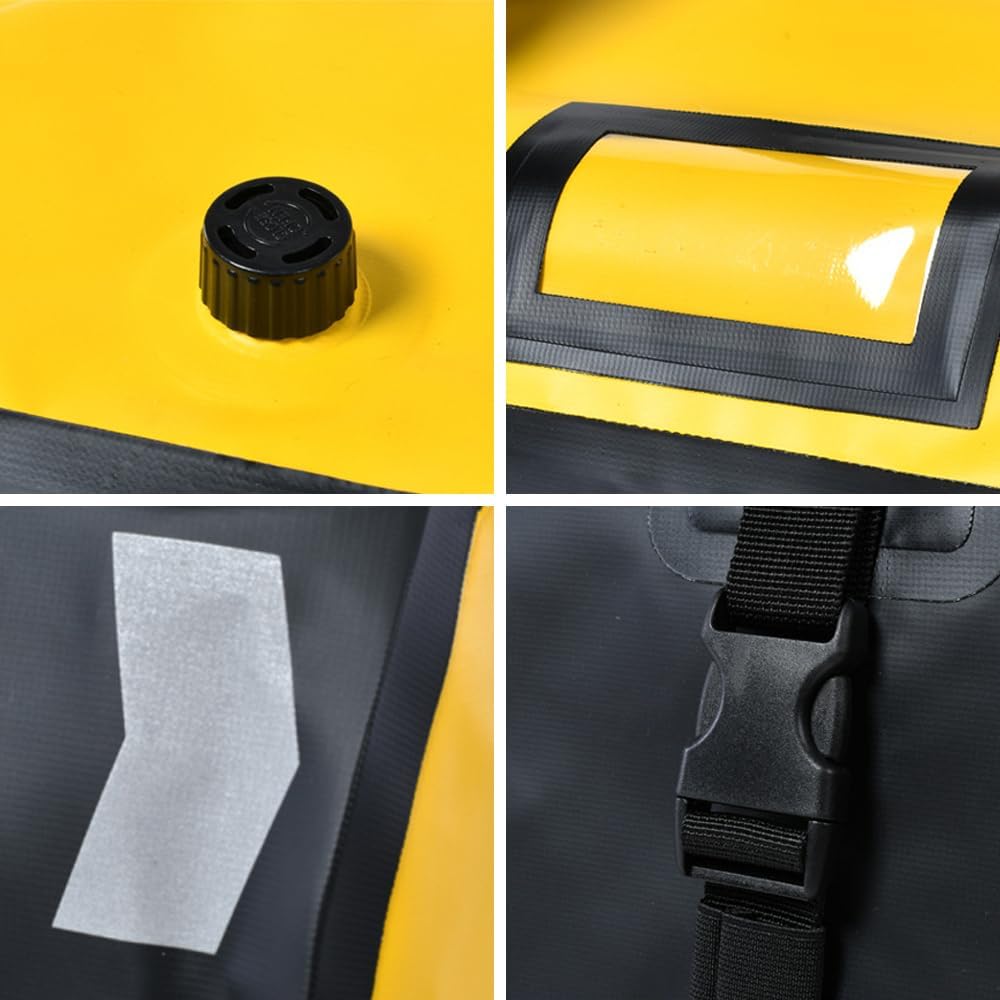 Adventure Waterproof Motorcycle Tail Bag – 40L/66L Heavy-Duty Tarpaulin Dry Duffle Bag for Touring