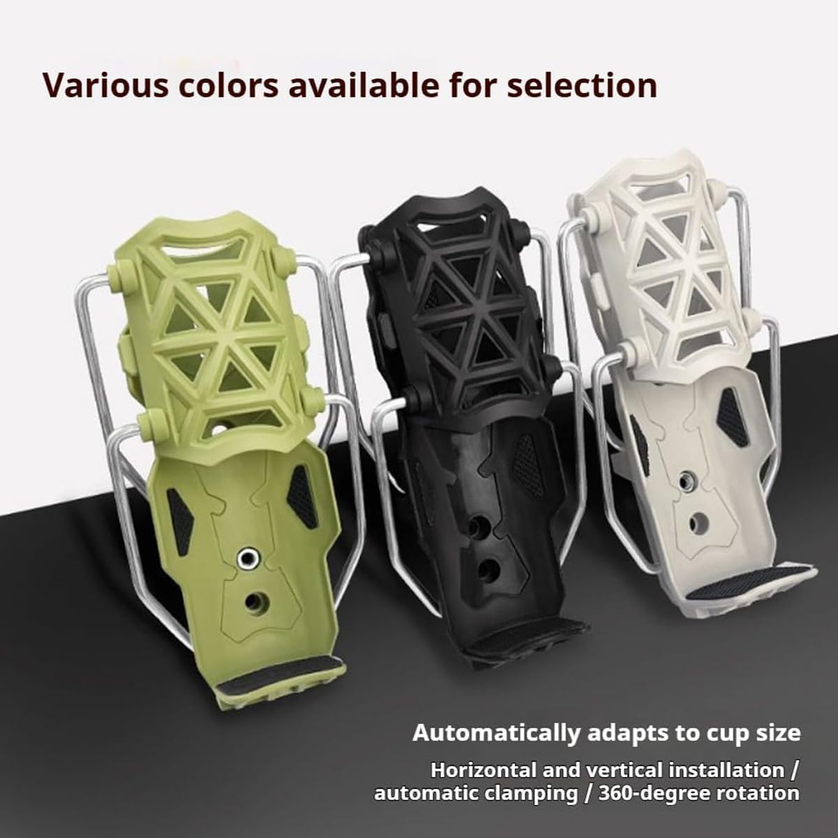 T2P Motorcycle Cup Holder | Auto-Clamp Handlebar Water Bottle Mount for Bicycles Prams and Wheelchairs