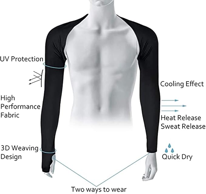 Anti-UV Cooling Shawl Arm Sleeves – 360° Sun Protection Shrug with Finger Holes