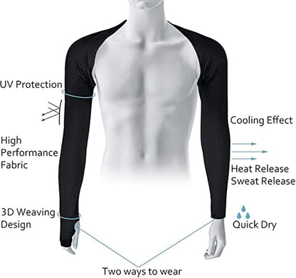 Anti-UV Cooling Shawl Arm Sleeves – 360° Sun Protection Shrug with Finger Holes