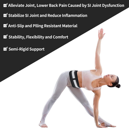 Sacroiliac SI Joint Hip Belt – Sciatica & Lower Back Support