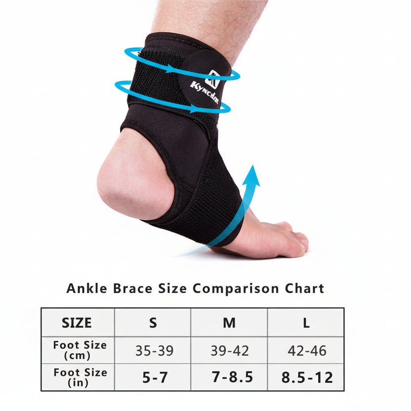 KYNCILOR ONE PCS Ultra-Lightweight Ankle Guard | Breathable Compression Support with Adjustable Elastic Straps