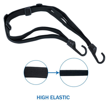 High-Elasticity Motorcycle Helmet Bungee Cord – Adjustable Luggage Rope with S-Hooks (60cm/90cm) | Secure Helmets, Raincoats & Gear