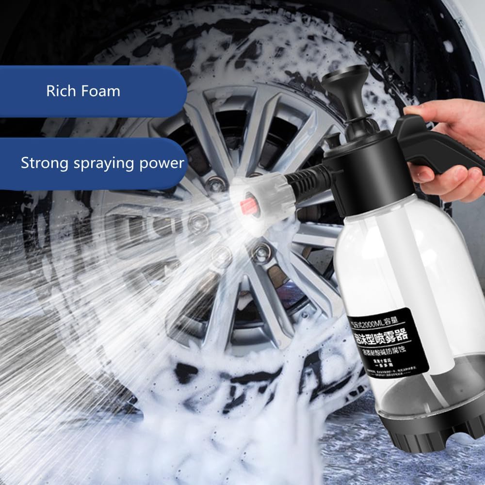 2L Hand-Pump Snow Foam Sprayer – High-Pressure Car Wash Bottle