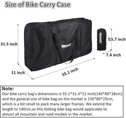 T2P Rhinowalk Heavy-Duty Bicycle Carry Bag | For MTB & 700C Road Bikes