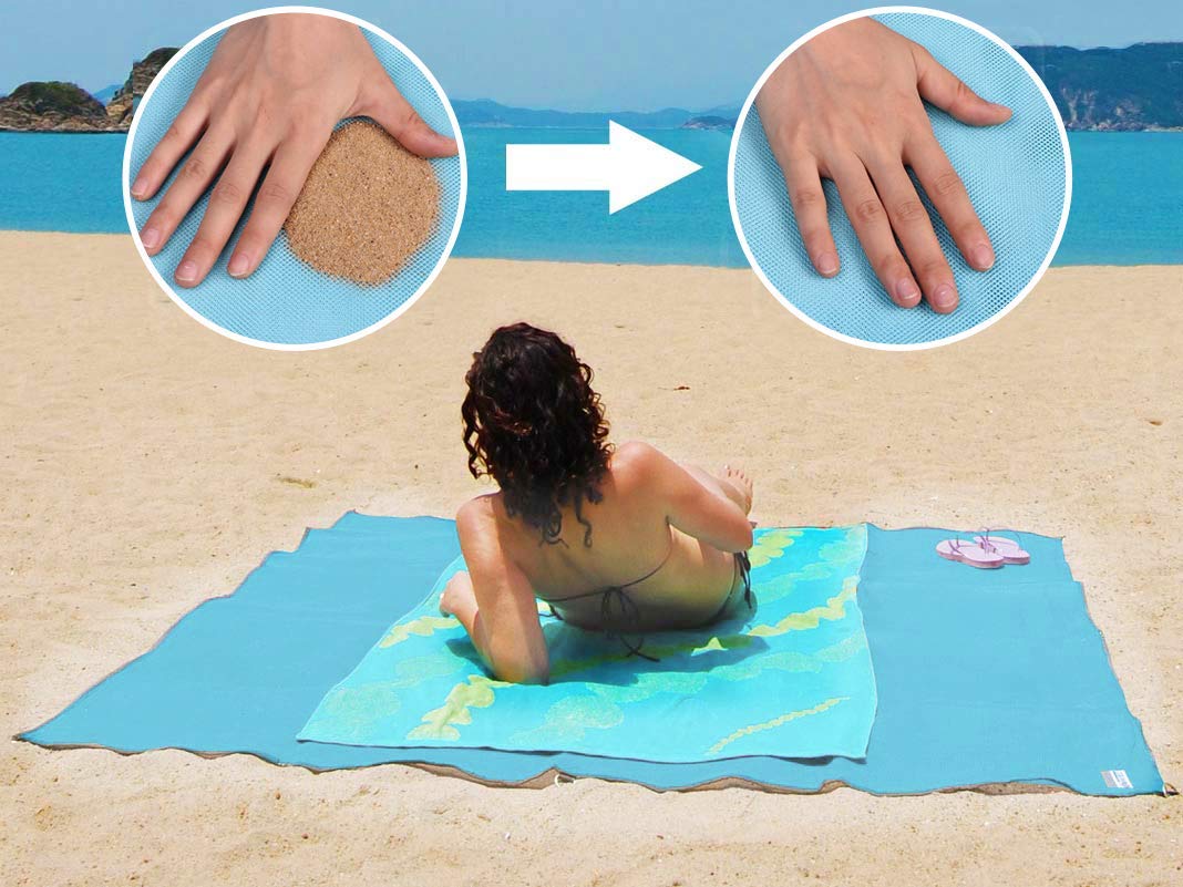 Sand-Free Beach Mat | 200cm x 200cm Large Sand Proof Outdoor Blanket