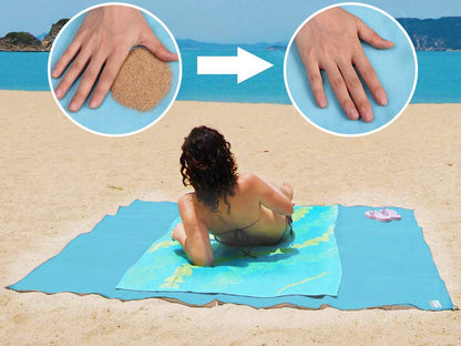 Sand-Free Beach Mat | 200cm x 200cm Large Sand Proof Outdoor Blanket