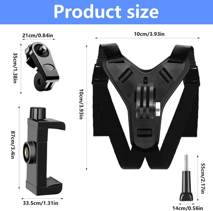 Helmet Chin Mount Bracket – Universal Strap for GoPro, DJI & Insta360